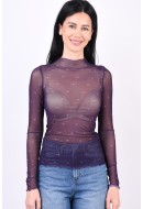 Bluza Dama Jjxx Jxaria Mesh Plum Perfect